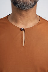 Patawali Modern Fit Baju Melayu Teluk Belanga - Apricot