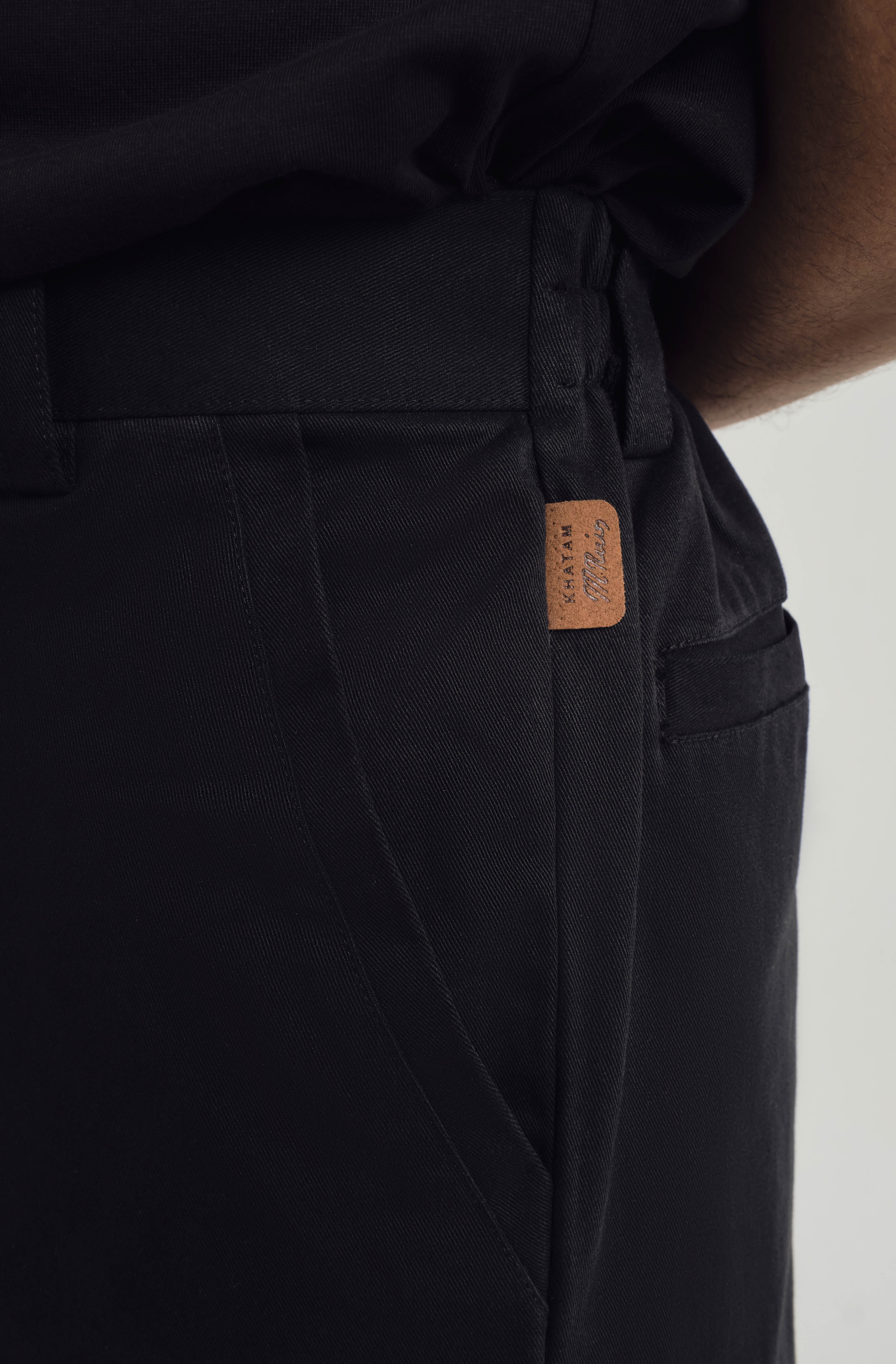 KHATAM x M.NASIR : Regular Fit Pants - Ash Black