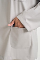 Patawali Classic Fit Baju Melayu Teluk Belanga - Ash Grey