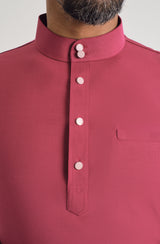 Patawali Baju Melayu Cekak Musang - Magenta Pink