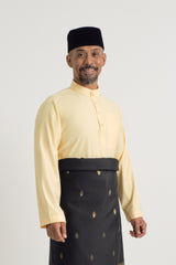 Patawali Baju Melayu Cekak Musang - Soft Yellow