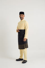 Patawali Baju Melayu Cekak Musang - Soft Yellow