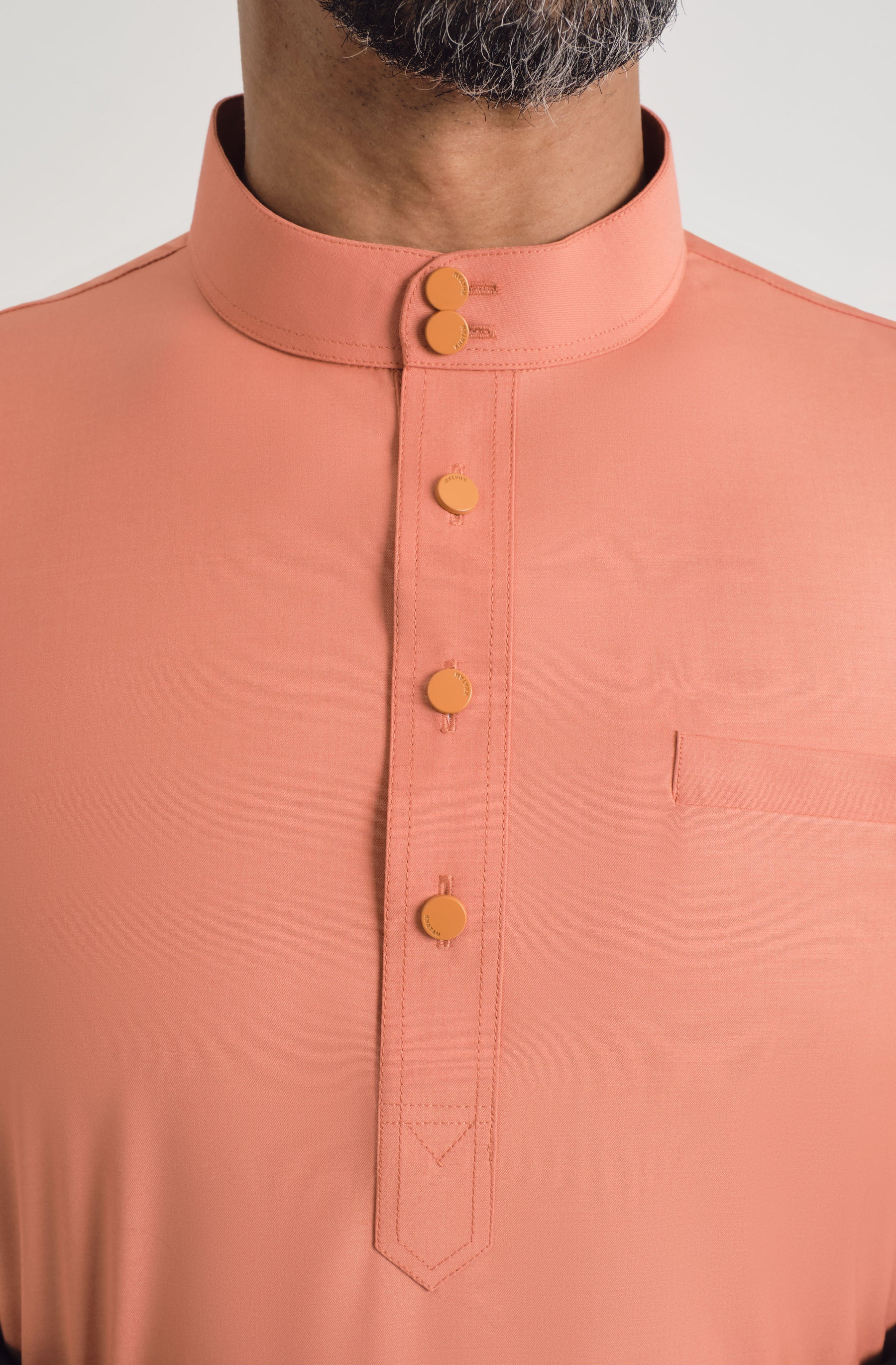 Patawali Baju Melayu Cekak Musang - Pumpkin