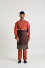 Patawali Baju Melayu Cekak Musang - Brick Red