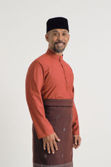 Patawali Baju Melayu Cekak Musang - Brick Red