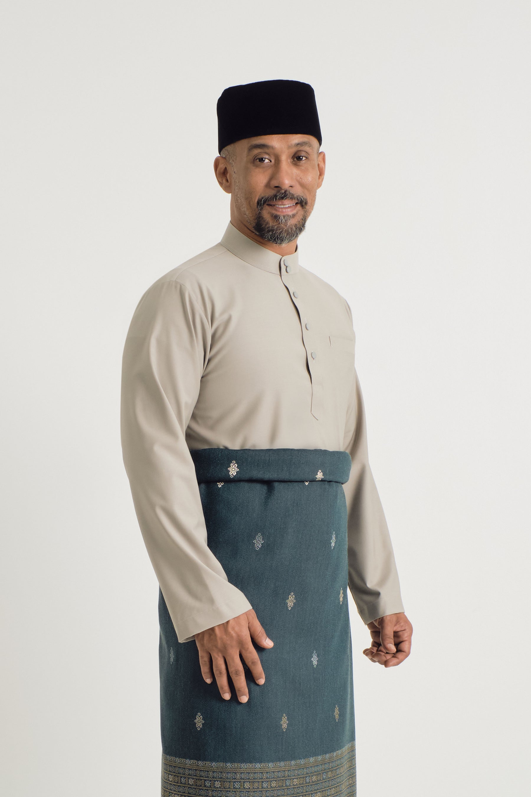 Patawali Baju Melayu Cekak Musang - Light Olive