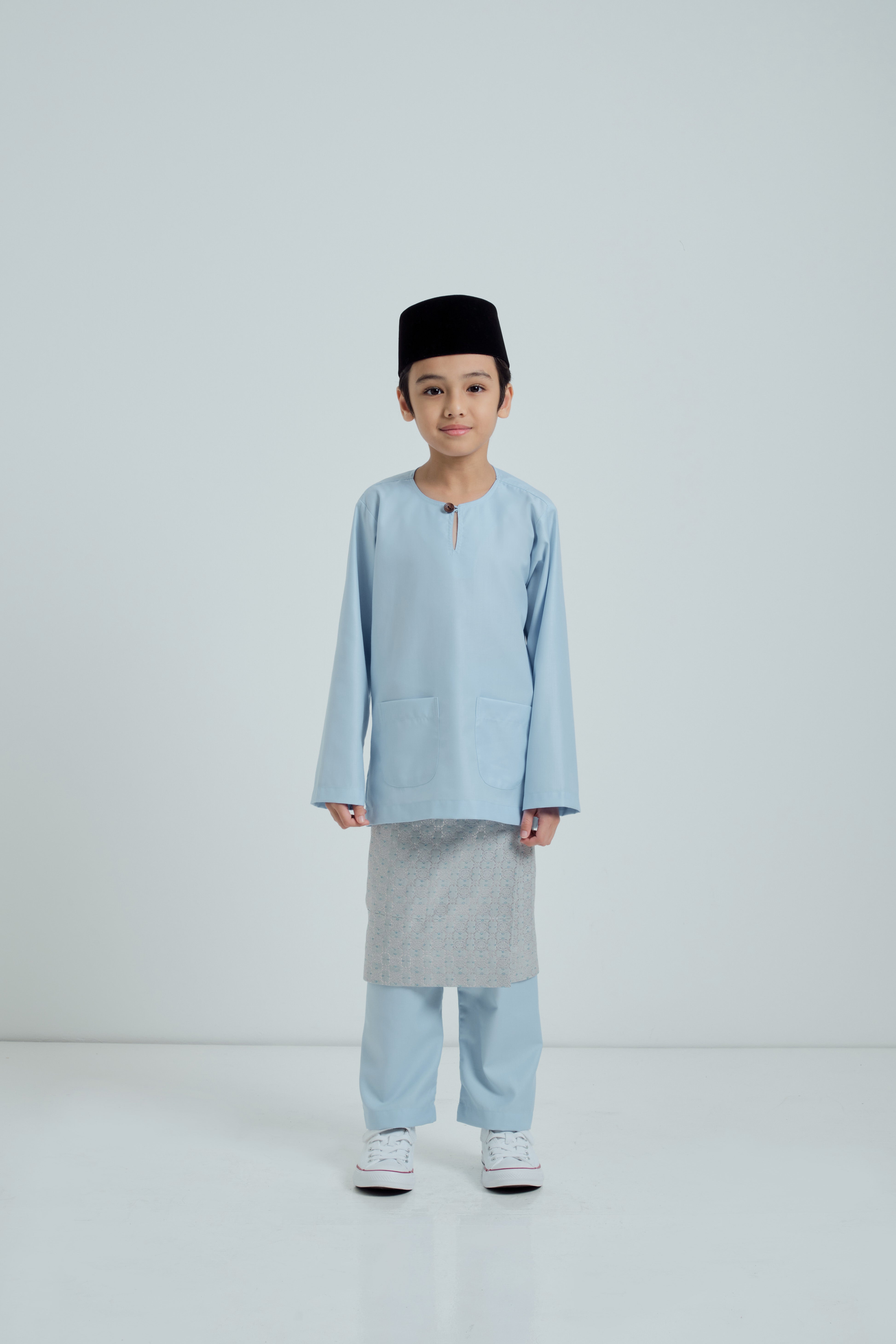 Patawali Boys Baju Melayu Teluk Belanga - Baby Blue