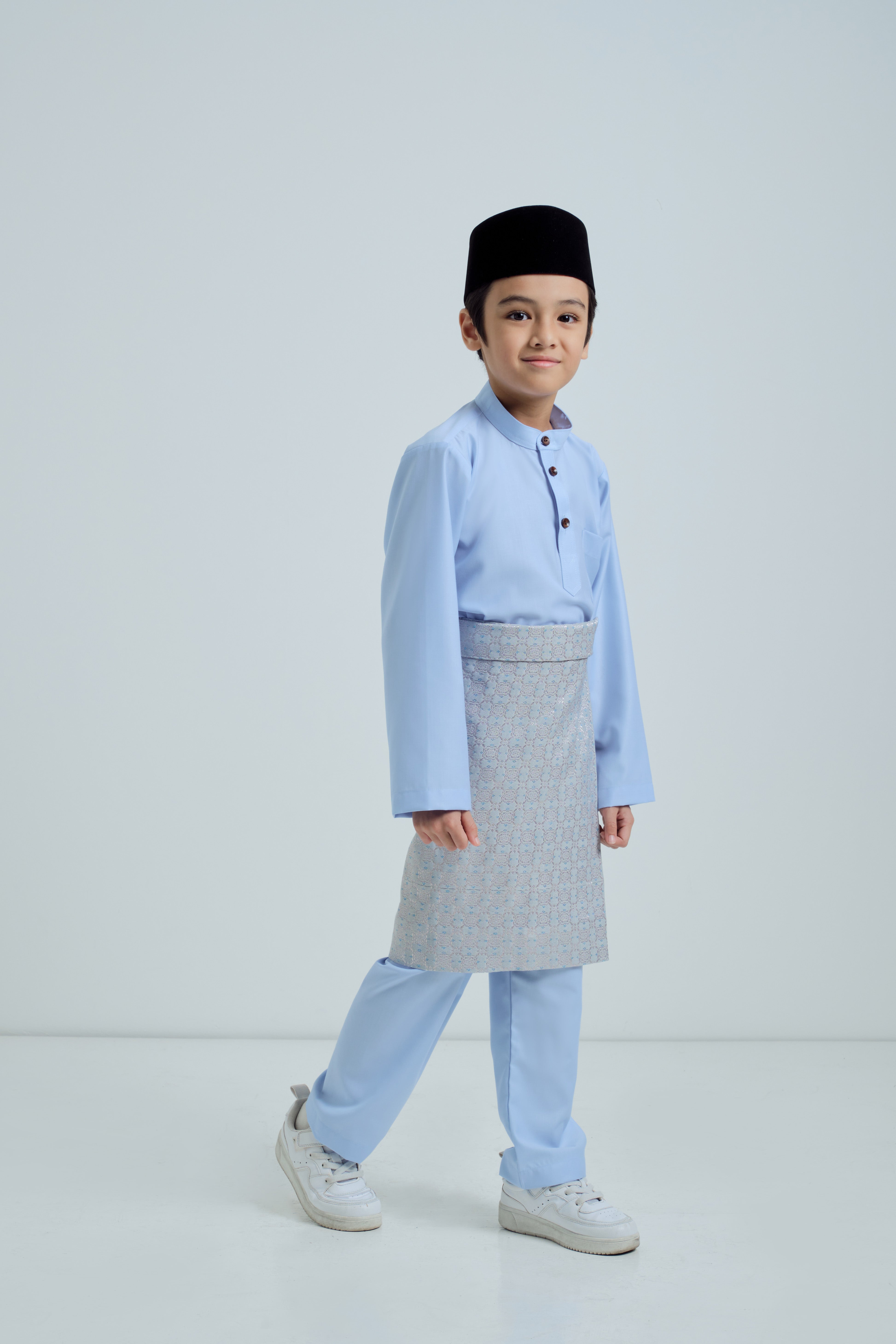 Patawali Boys Baju Melayu Cekak Musang - Baby Blue