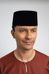 Patawali Modern Fit Baju Melayu Teluk Belanga - Bean Brown