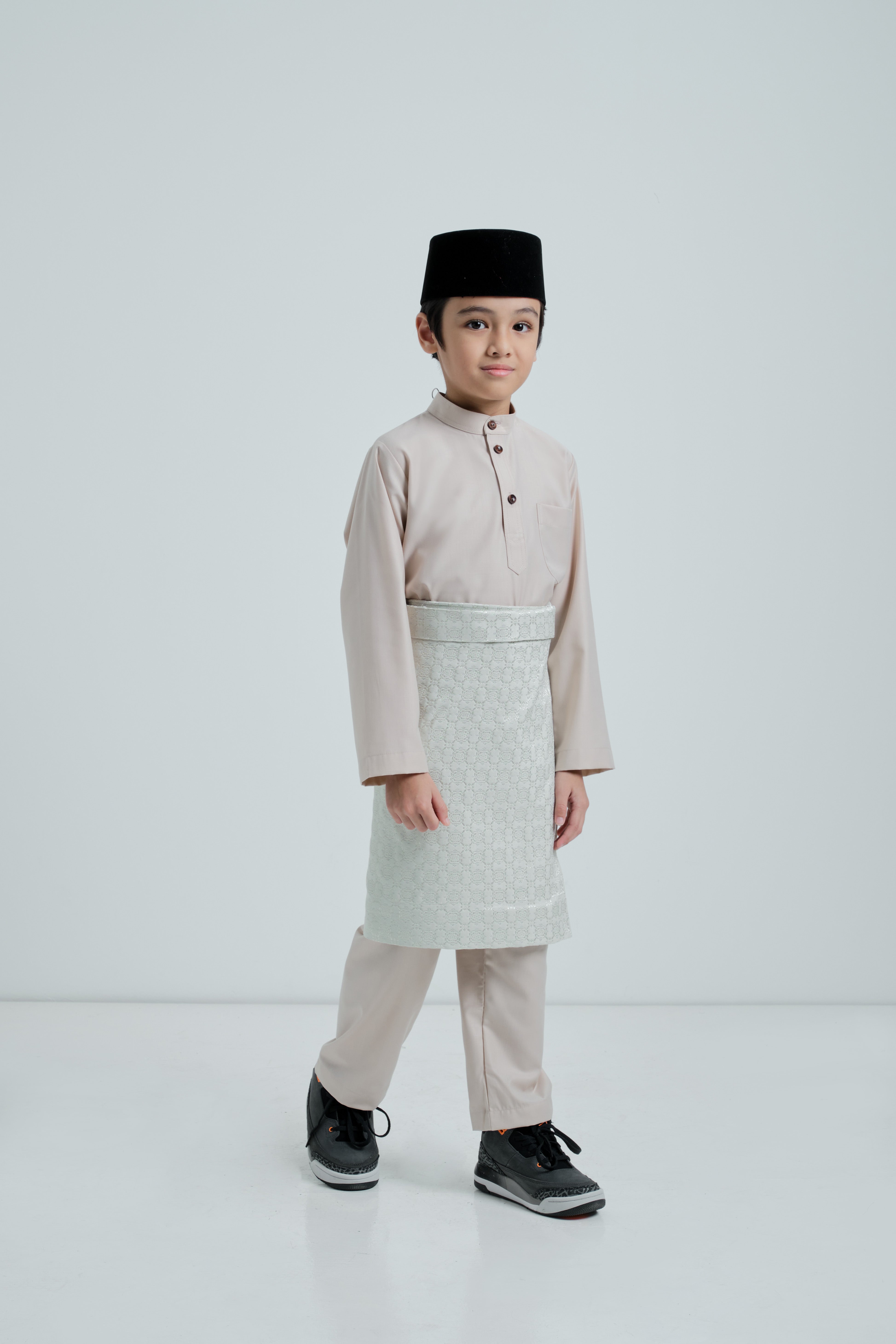 Patawali Boys Baju Melayu Cekak Musang - Beige