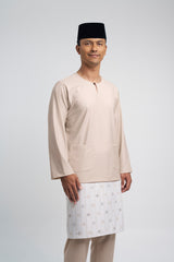 Patawali Modern Fit Baju Melayu Teluk Belanga - Beige