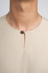 Patawali Modern Fit Baju Melayu Teluk Belanga - Beige