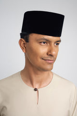 Patawali Modern Fit Baju Melayu Teluk Belanga - Beige
