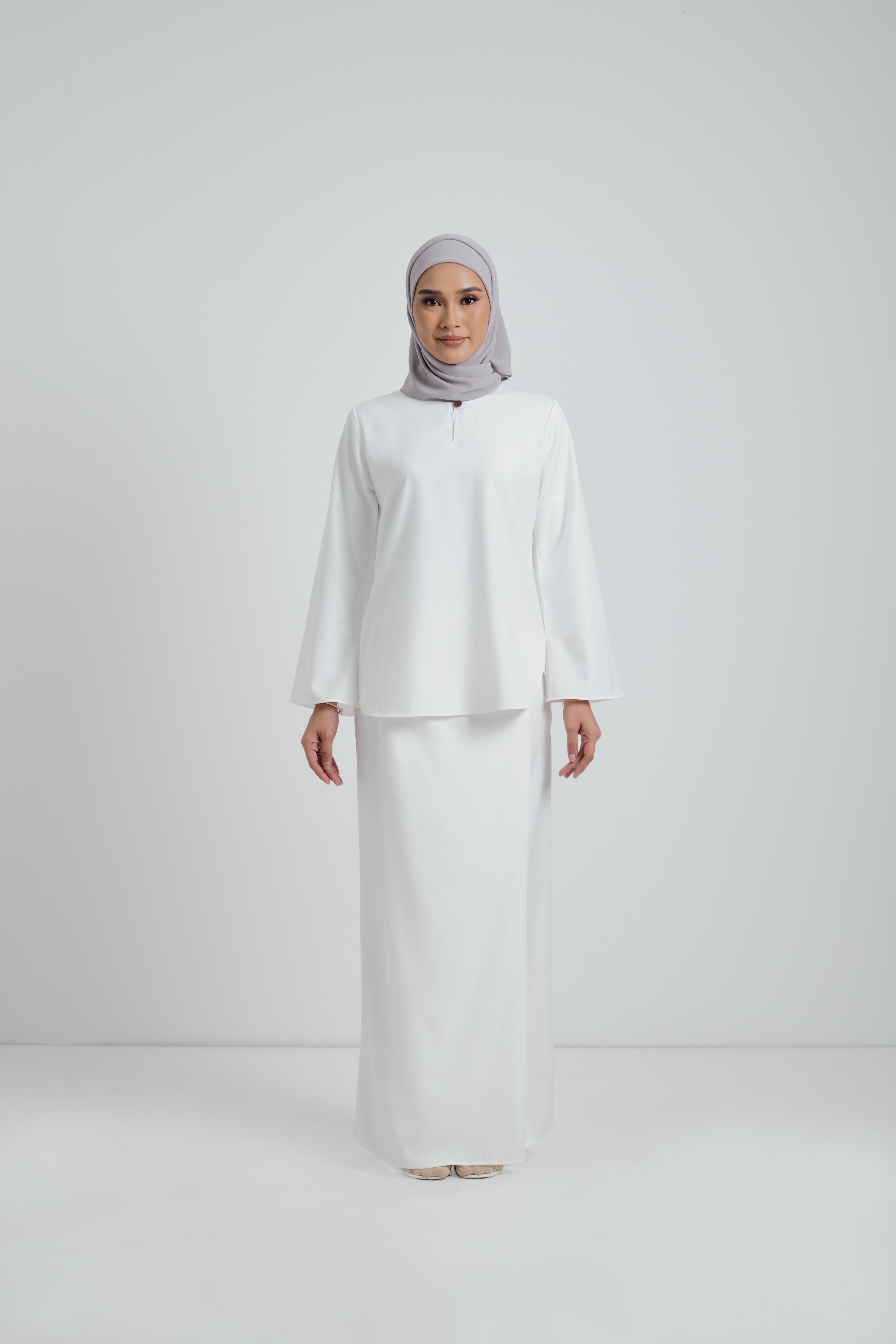 Patawali Baju Kurung - Blanc White