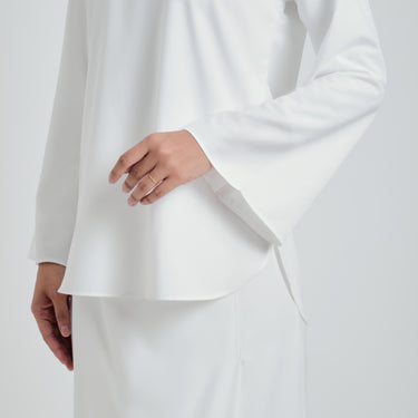 Patawali Baju Kurung - Blanc White