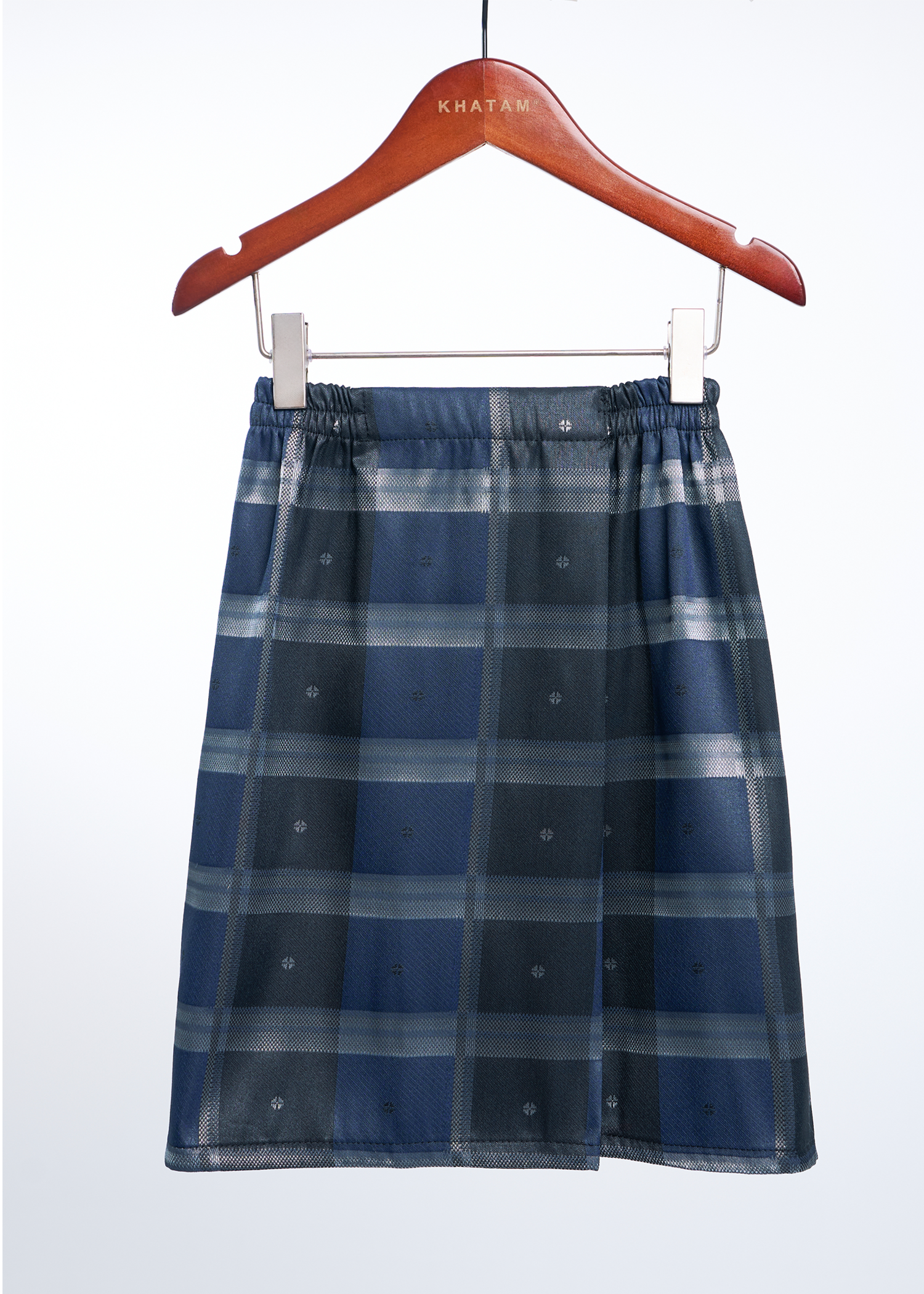 Boys Samping Lajur Cengkih - Perak Biru