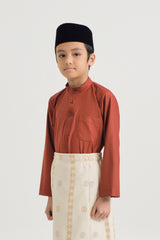 Patawali Boys Baju Melayu Cekak Musang - Brick Red