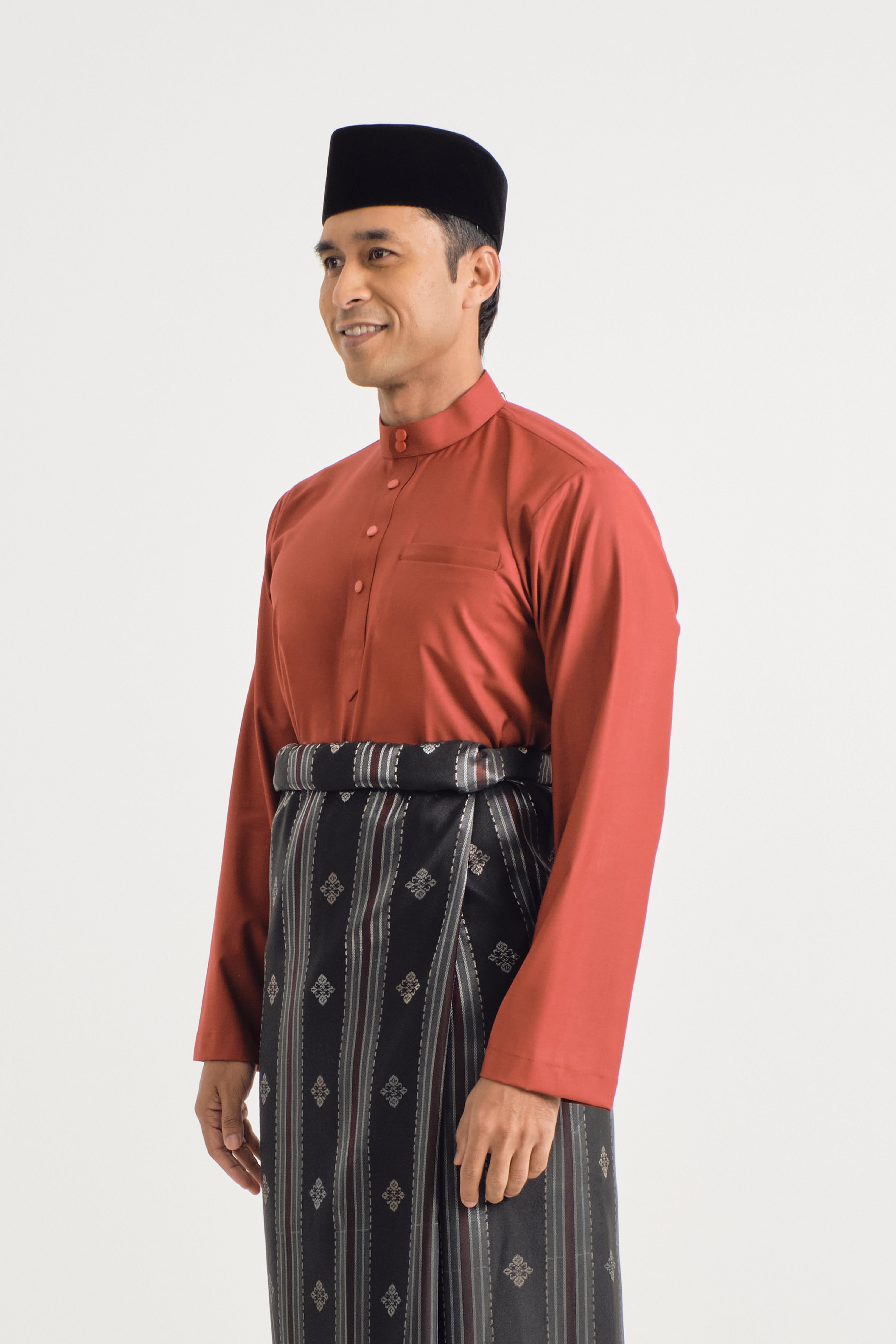 Patawali Baju Melayu Cekak Musang - Brick Red