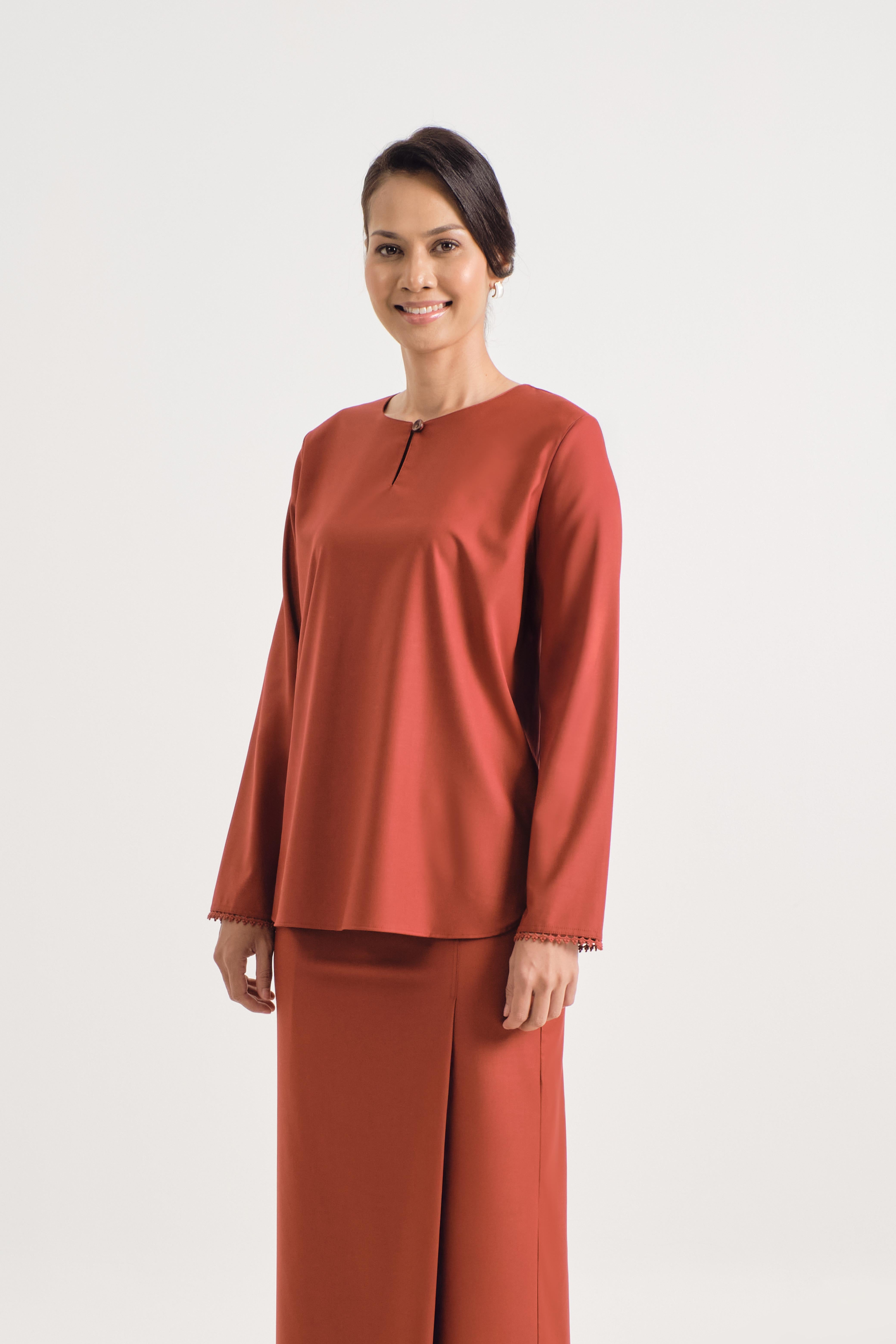 Patawali Baju Kurung - Brick Red