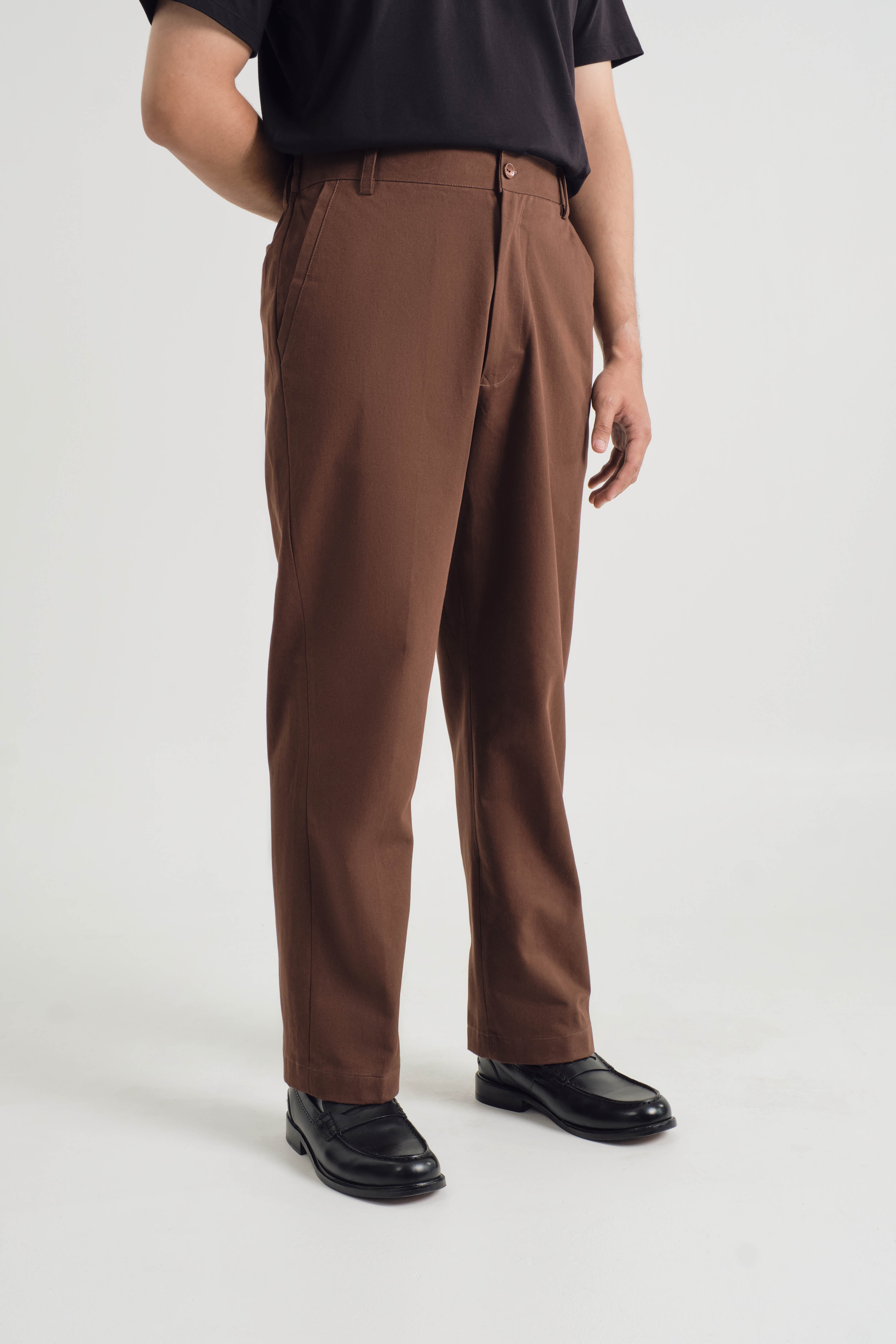 KHATAM x M.NASIR : Regular Fit Pants - Brown