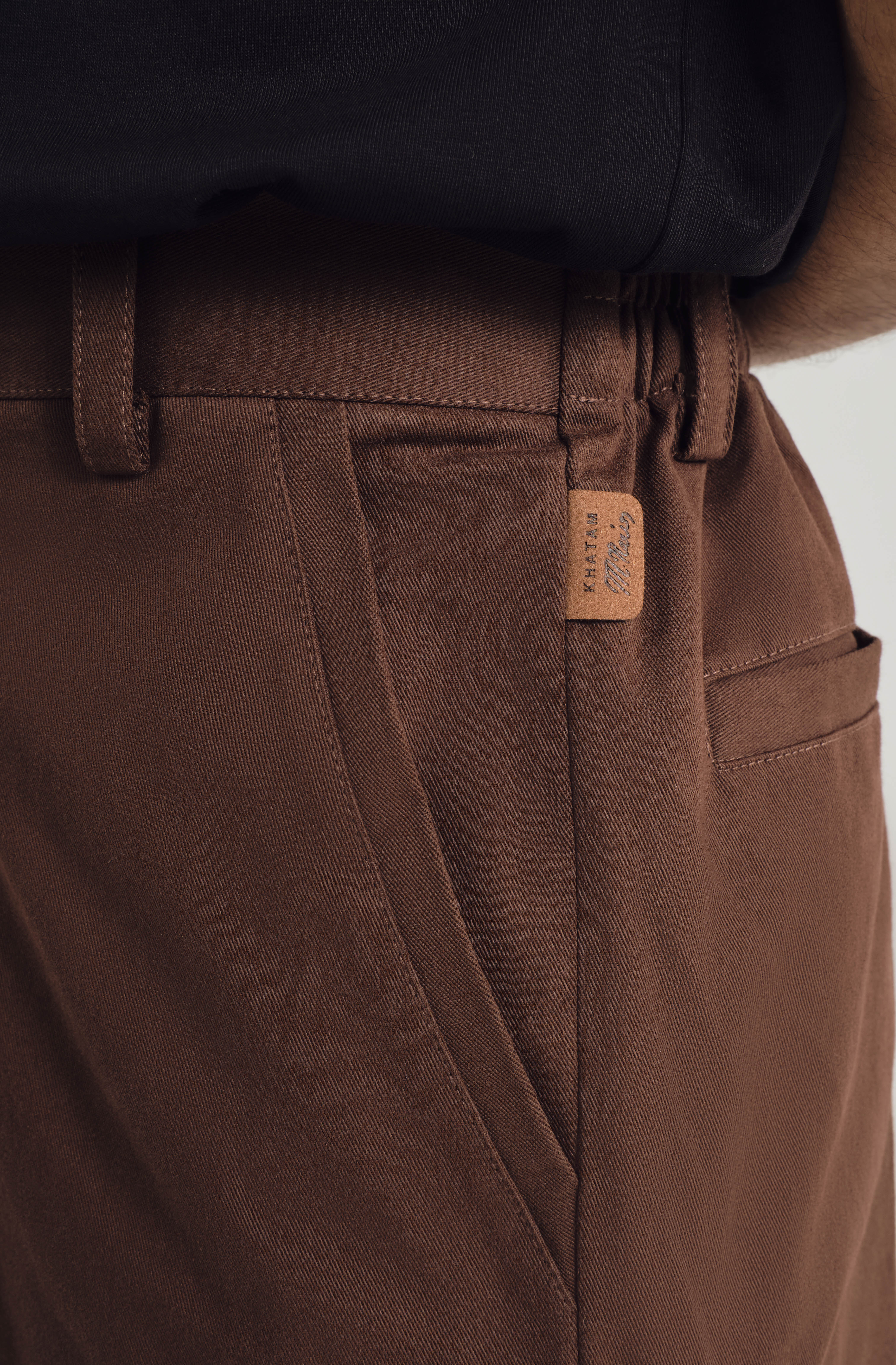 KHATAM x M.NASIR : Regular Fit Pants - Brown