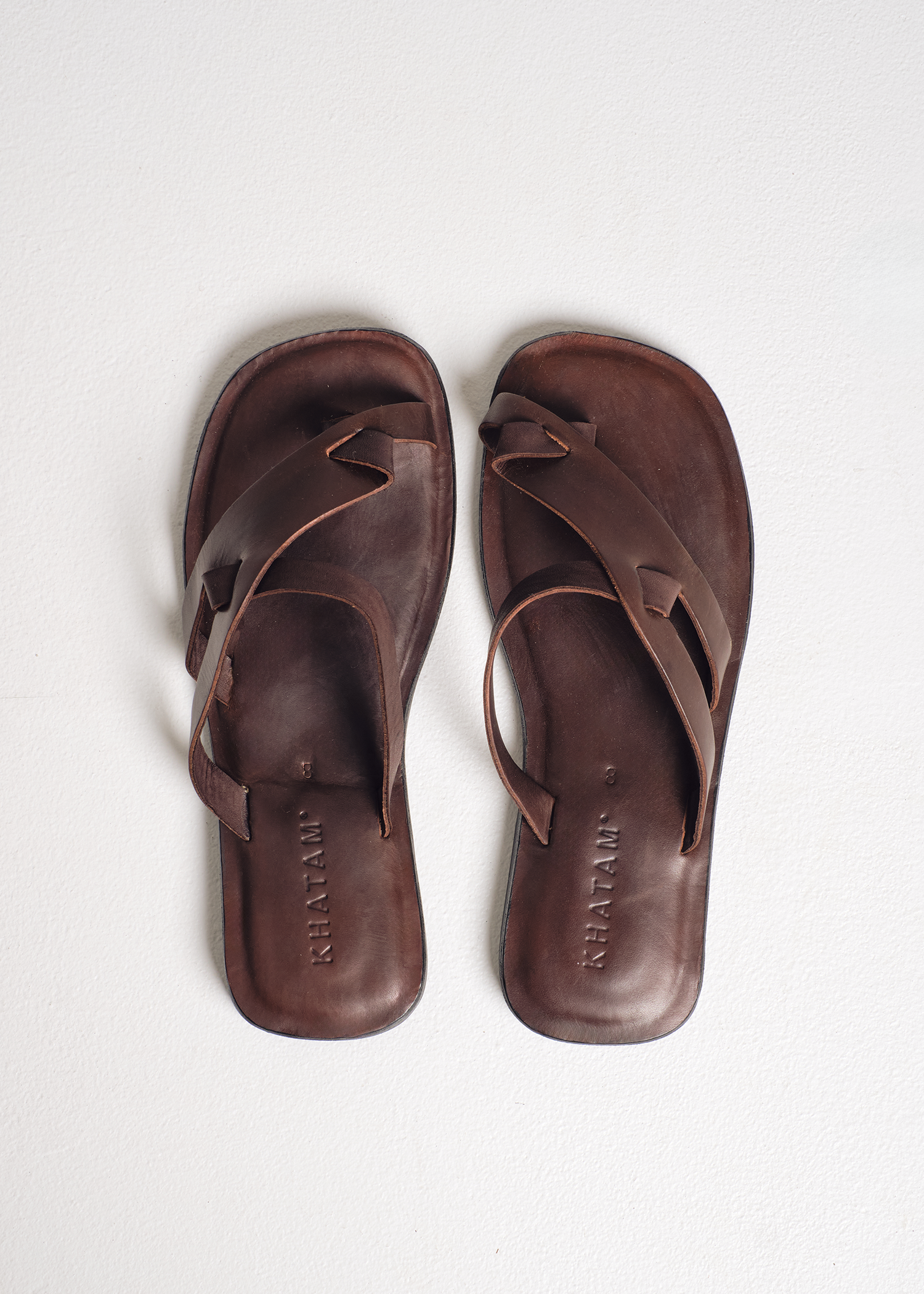 Sandal Cross Strap Leather Sandal - Brown