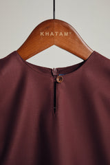 Patawali Baby Girls Baju Kurung - Burgundy Red