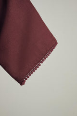 Patawali Baby Girls Baju Kurung - Burgundy Red