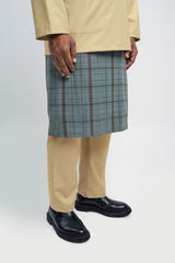 Patawali Modern Fit Baju Melayu Teluk Belanga - Buttermilk