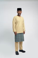 Patawali Modern Fit Baju Melayu Teluk Belanga - Buttermilk