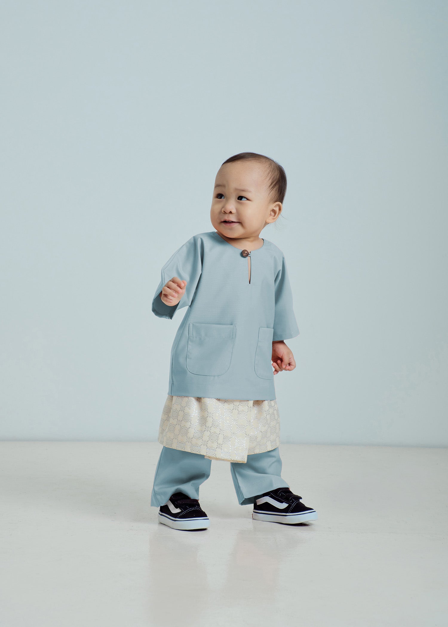 Patawali Baby Boys Baju Melayu Teluk Belanga - Calm Blue