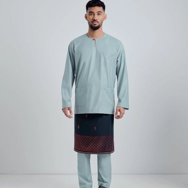 Patawali Classic Fit Baju Melayu Teluk Belanga - Calm Blue