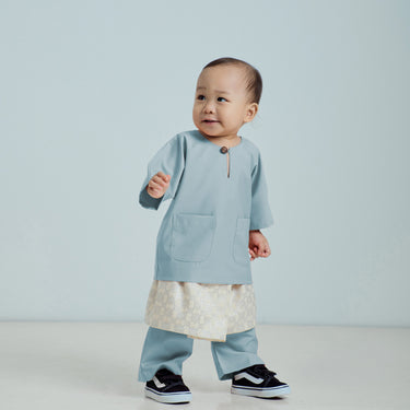 Patawali Baby Boys Baju Melayu Teluk Belanga - Calm Blue