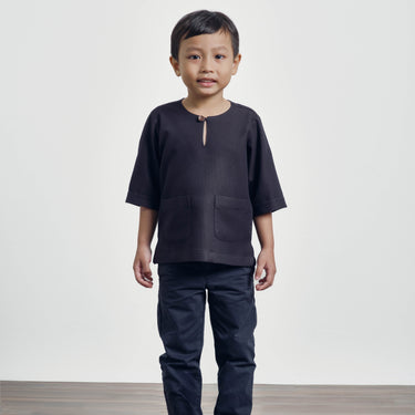 Nadim Boys Top - Carbon Black