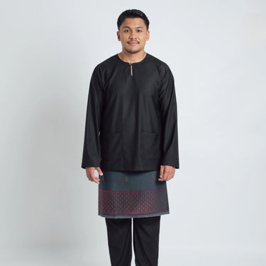 Patawali Modern Fit Baju Melayu Teluk Belanga - Opal Black