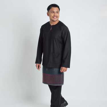 Patawali Modern Fit Baju Melayu Teluk Belanga - Opal Black