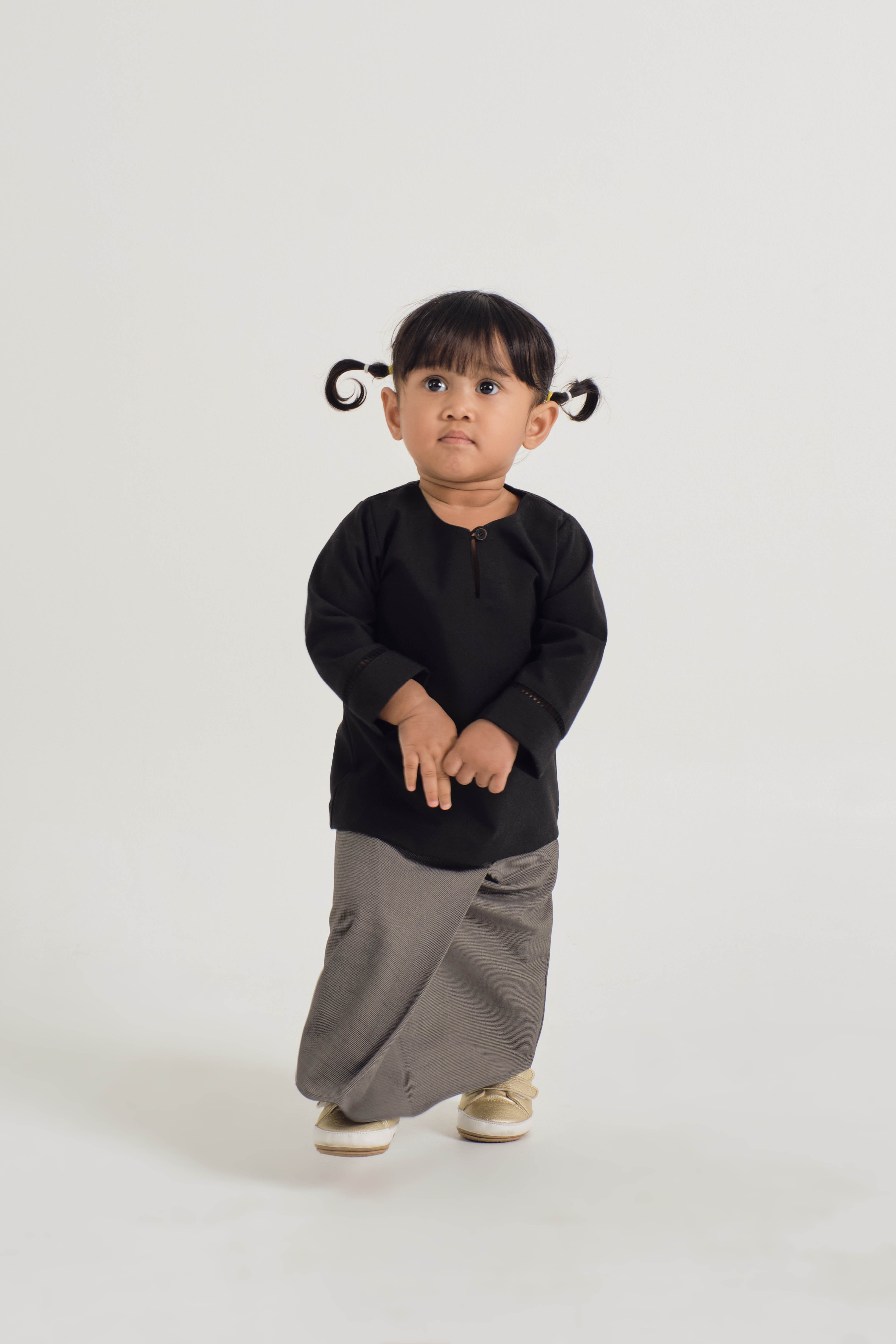 Tebalaya Baby Girls Kurung Kedah - Black