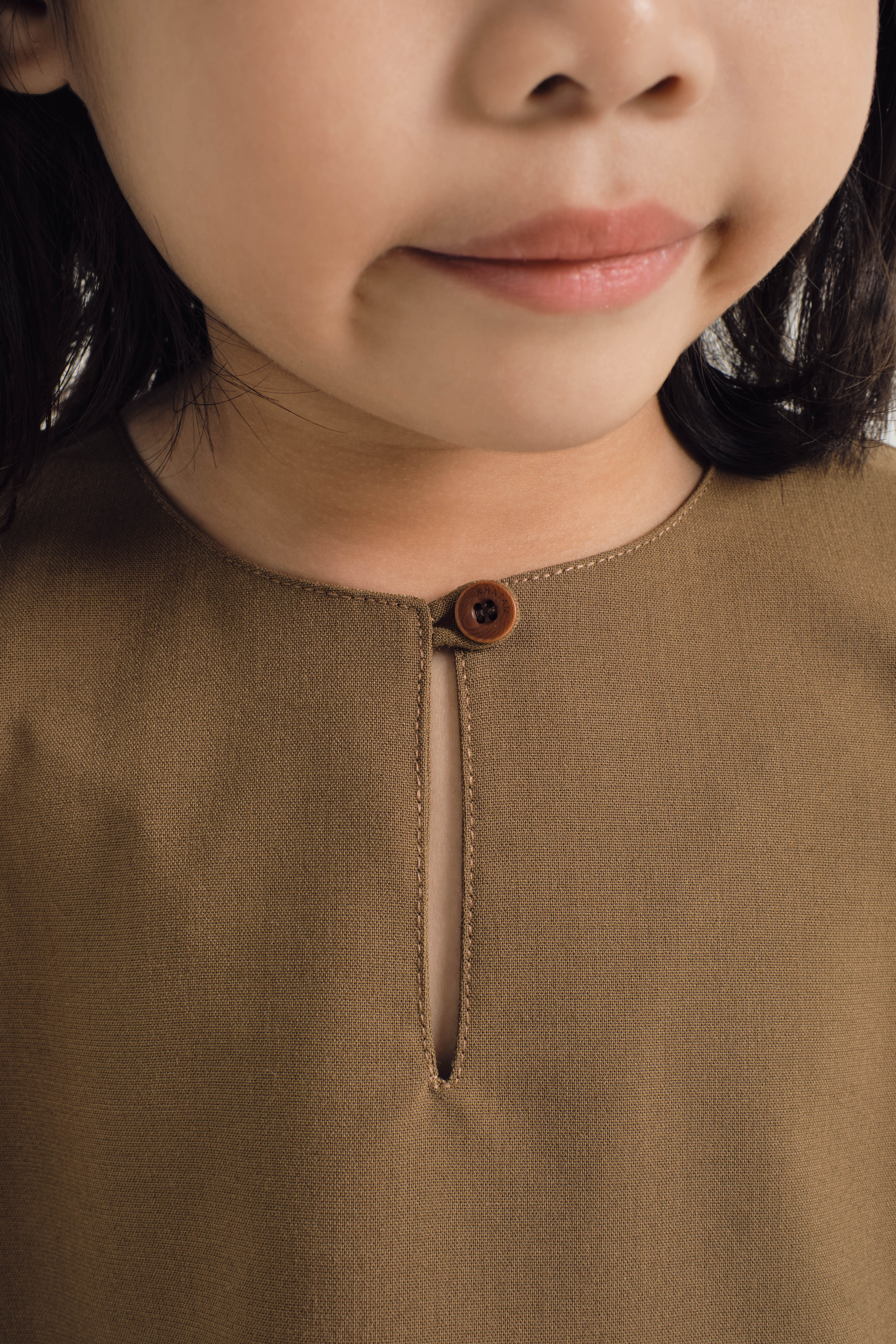 Tebalaya Girls Kurung Kedah - Coffee Brown