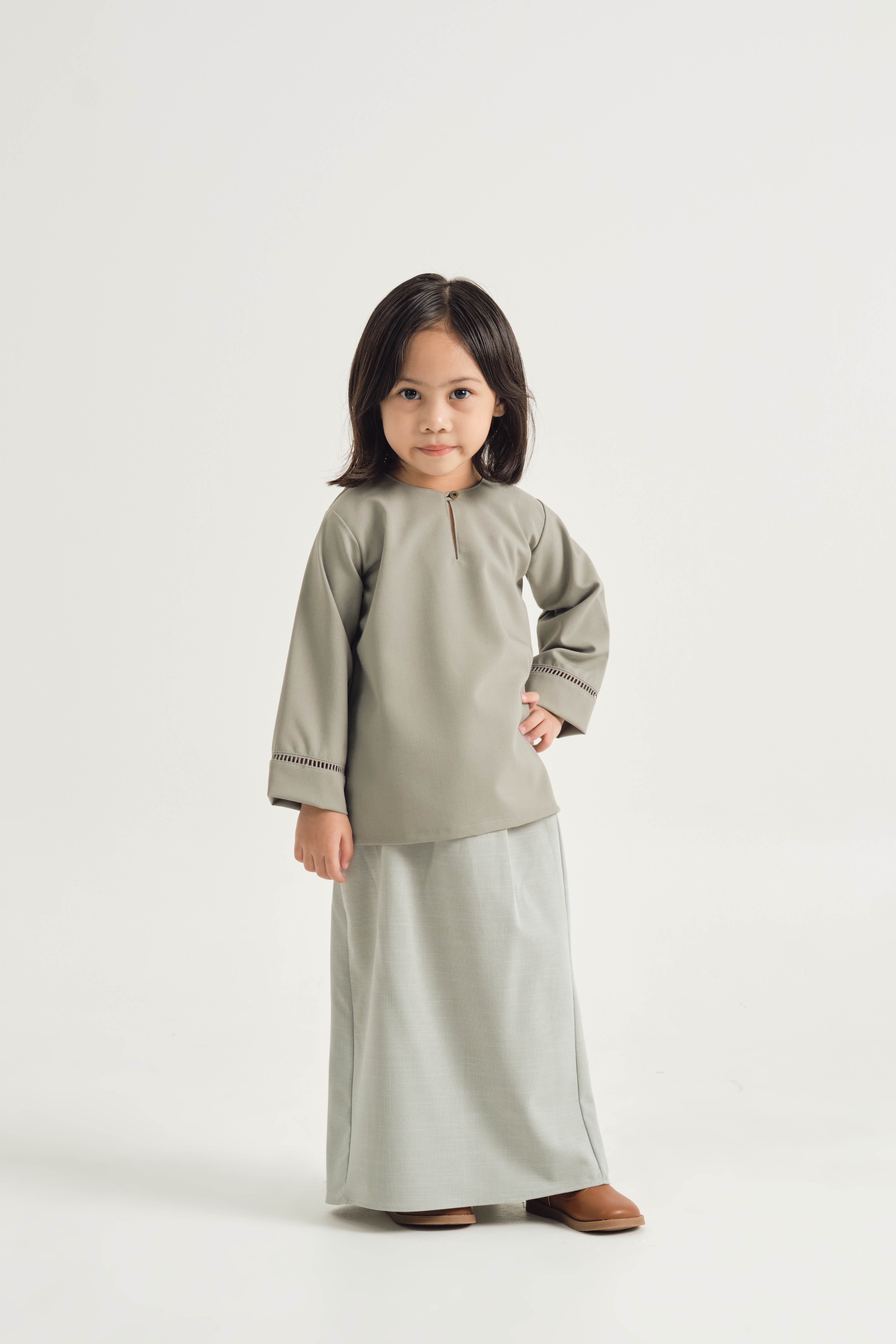 Tebalaya Girls Kurung Kedah - Mint Green