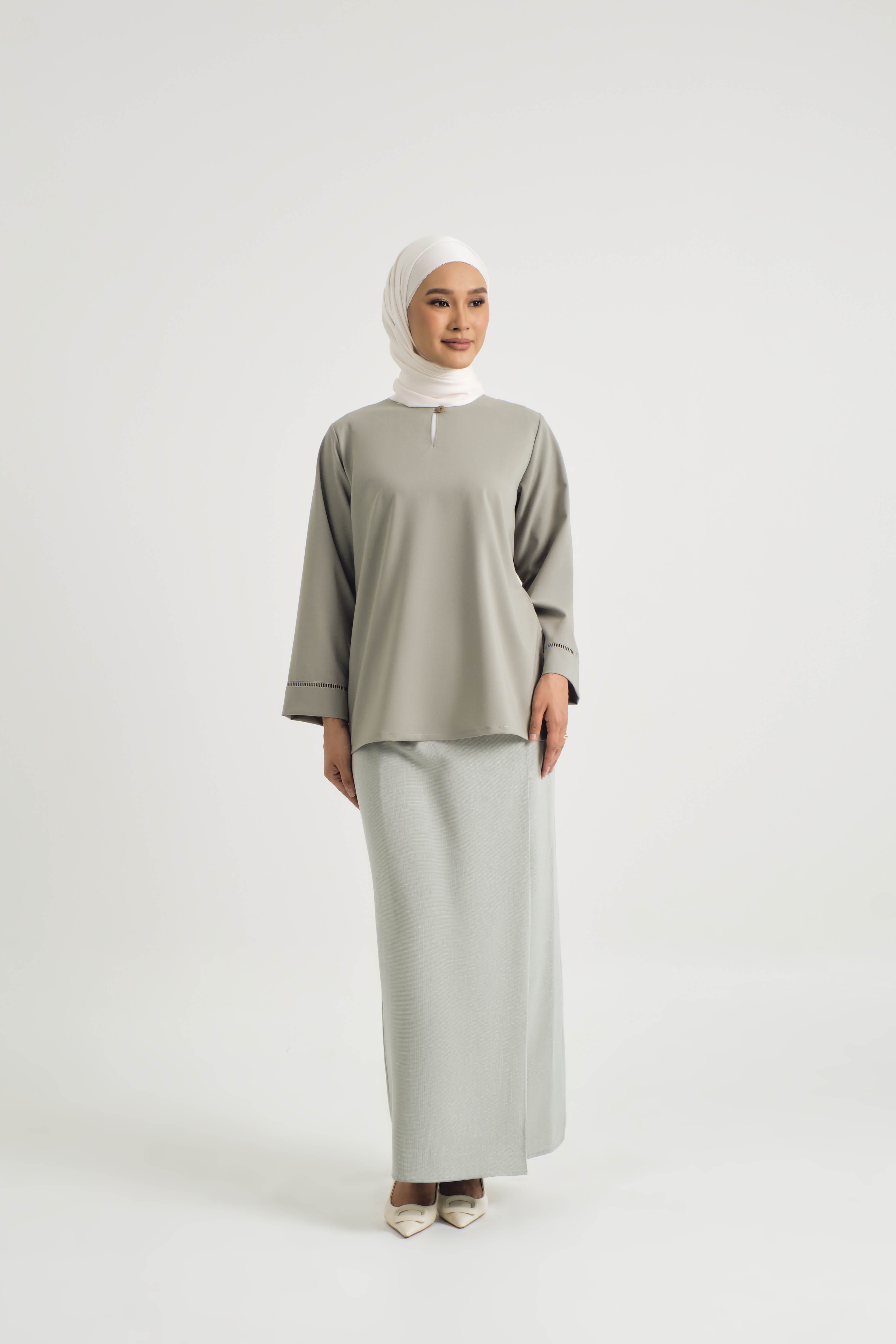 Tebalaya Kurung Kedah - Mint Green