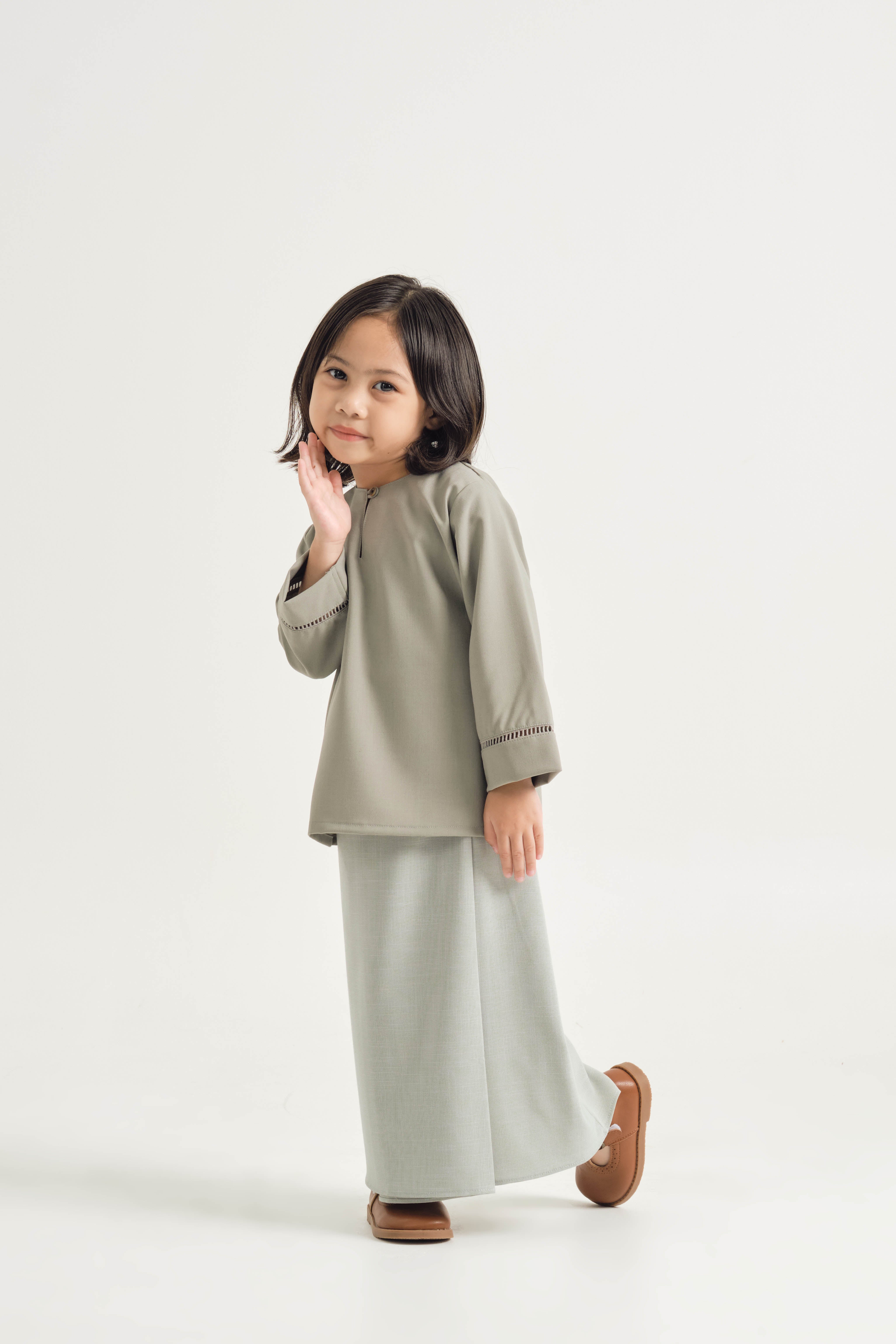 Tebalaya Girls Kurung Kedah - Mint Green