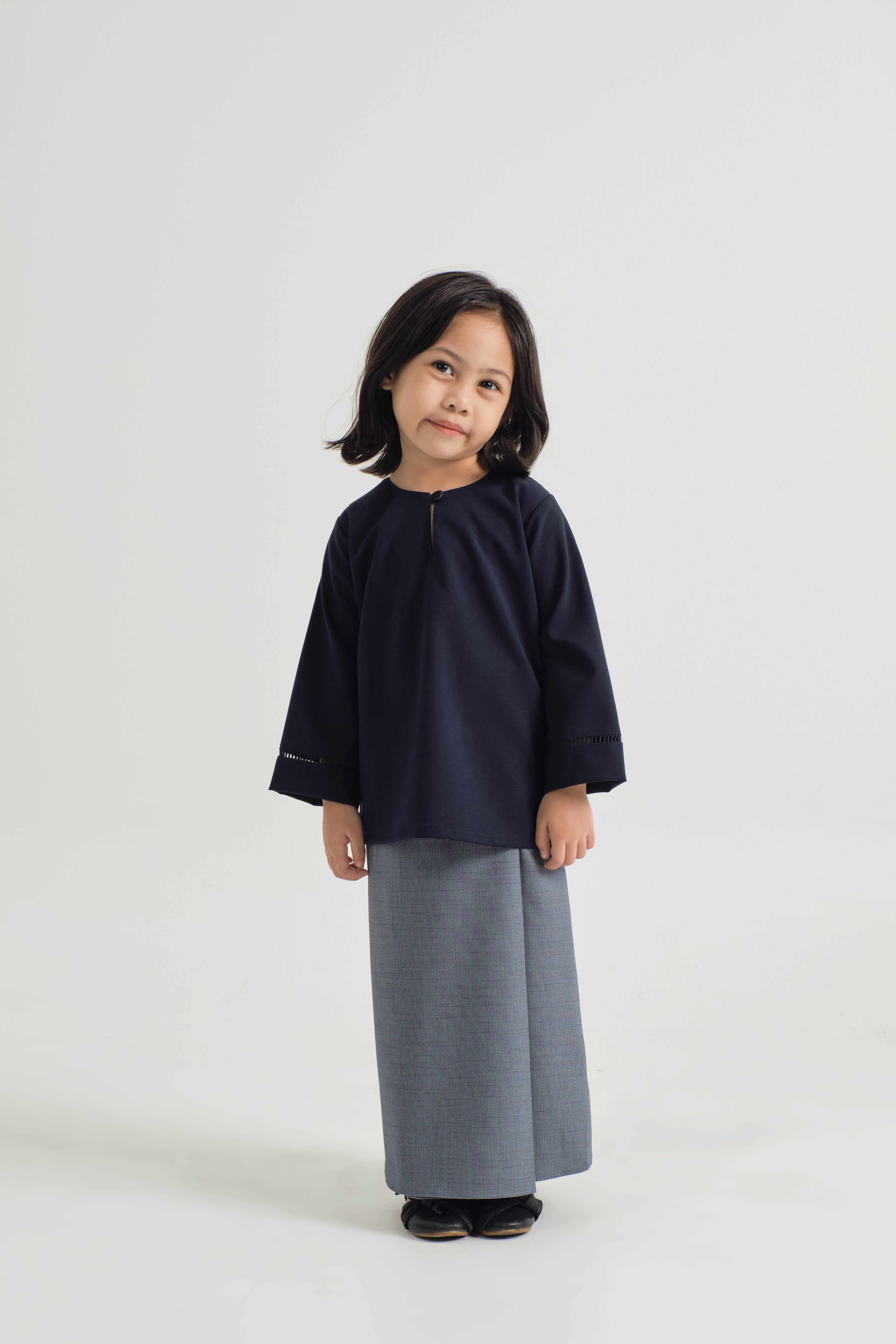 Tebalaya Girls Kurung Kedah - Navy Blue