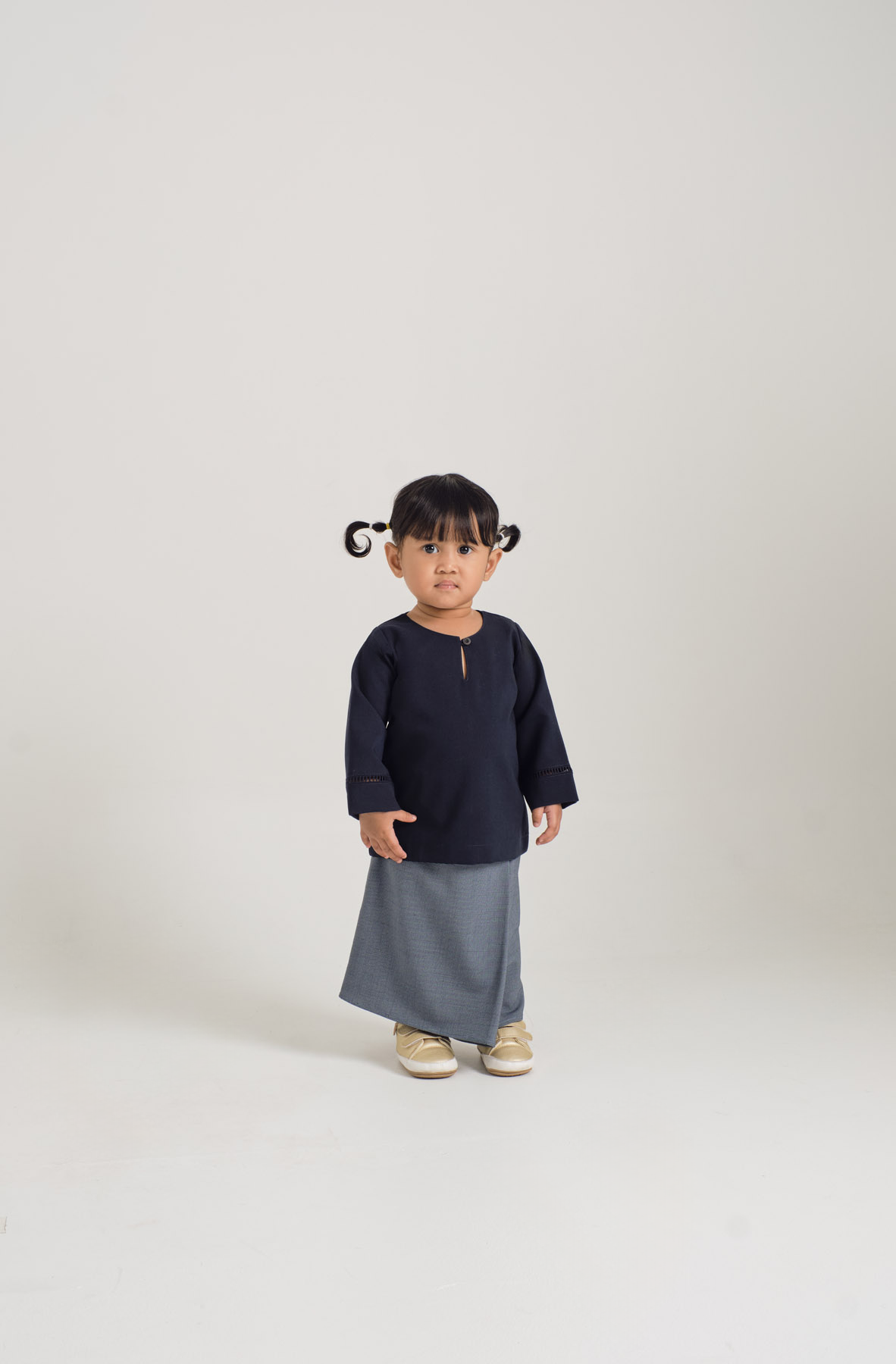 Tebalaya Baby Girls Kurung Kedah - Navy Blue