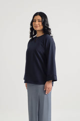 Tebalaya Kurung Kedah - Navy Blue
