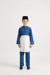 Patawali Boys Baju Melayu Cekak Musang - Classic Blue