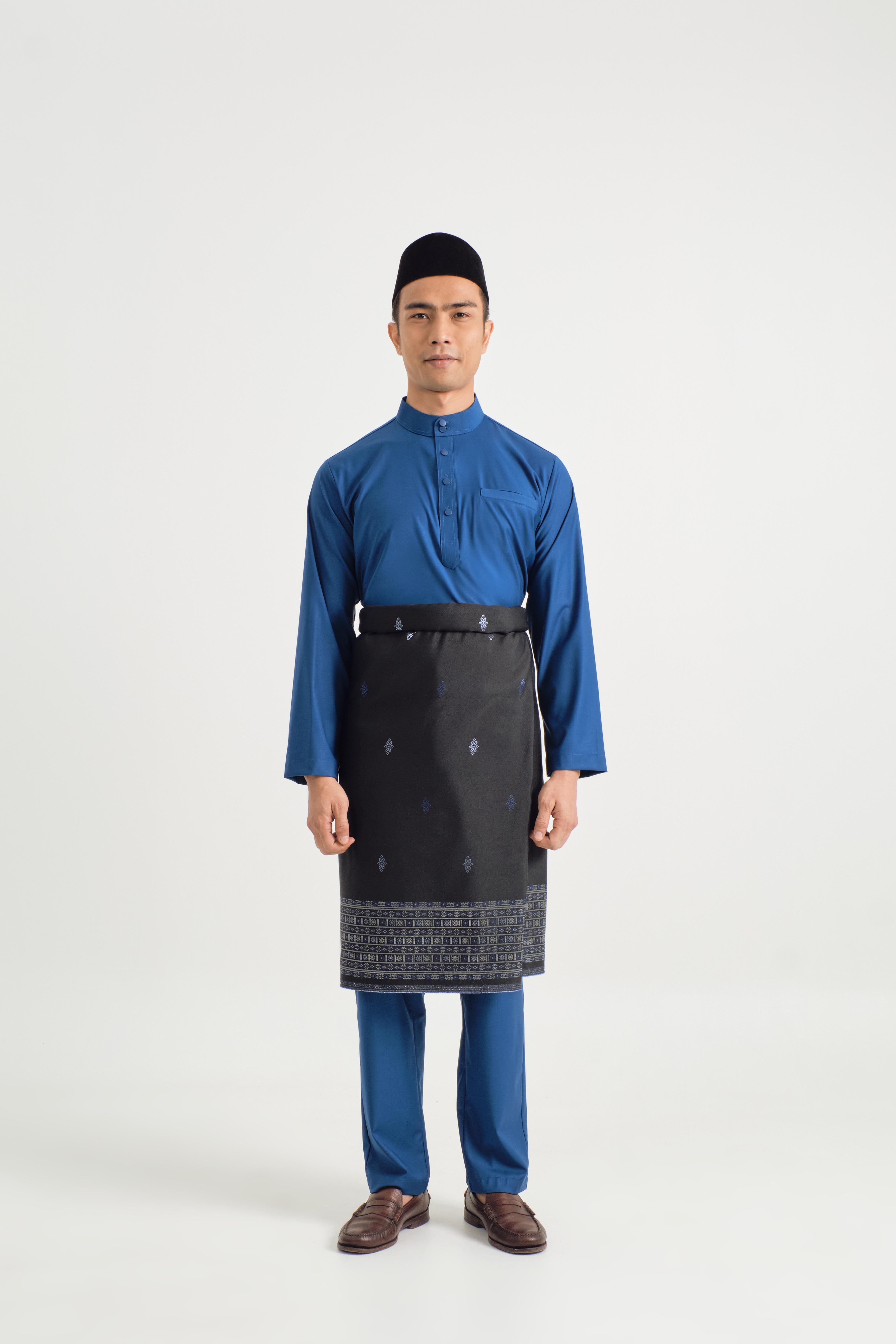 Patawali Baju Melayu Cekak Musang - Classic Blue