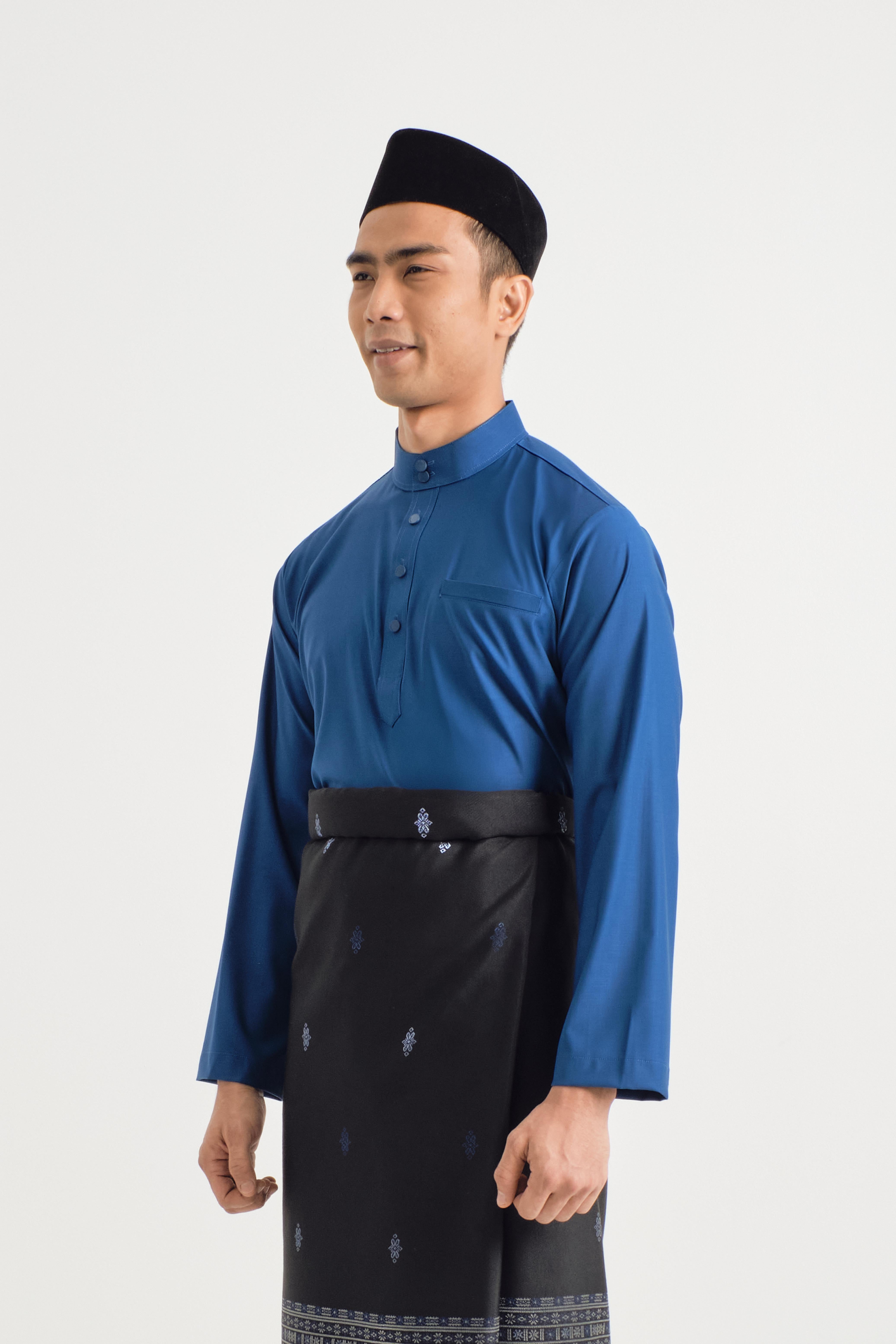 Patawali Baju Melayu Cekak Musang - Classic Blue