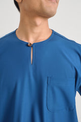 Patawali Classic Fit Baju Melayu Teluk Belanga - Classic Blue