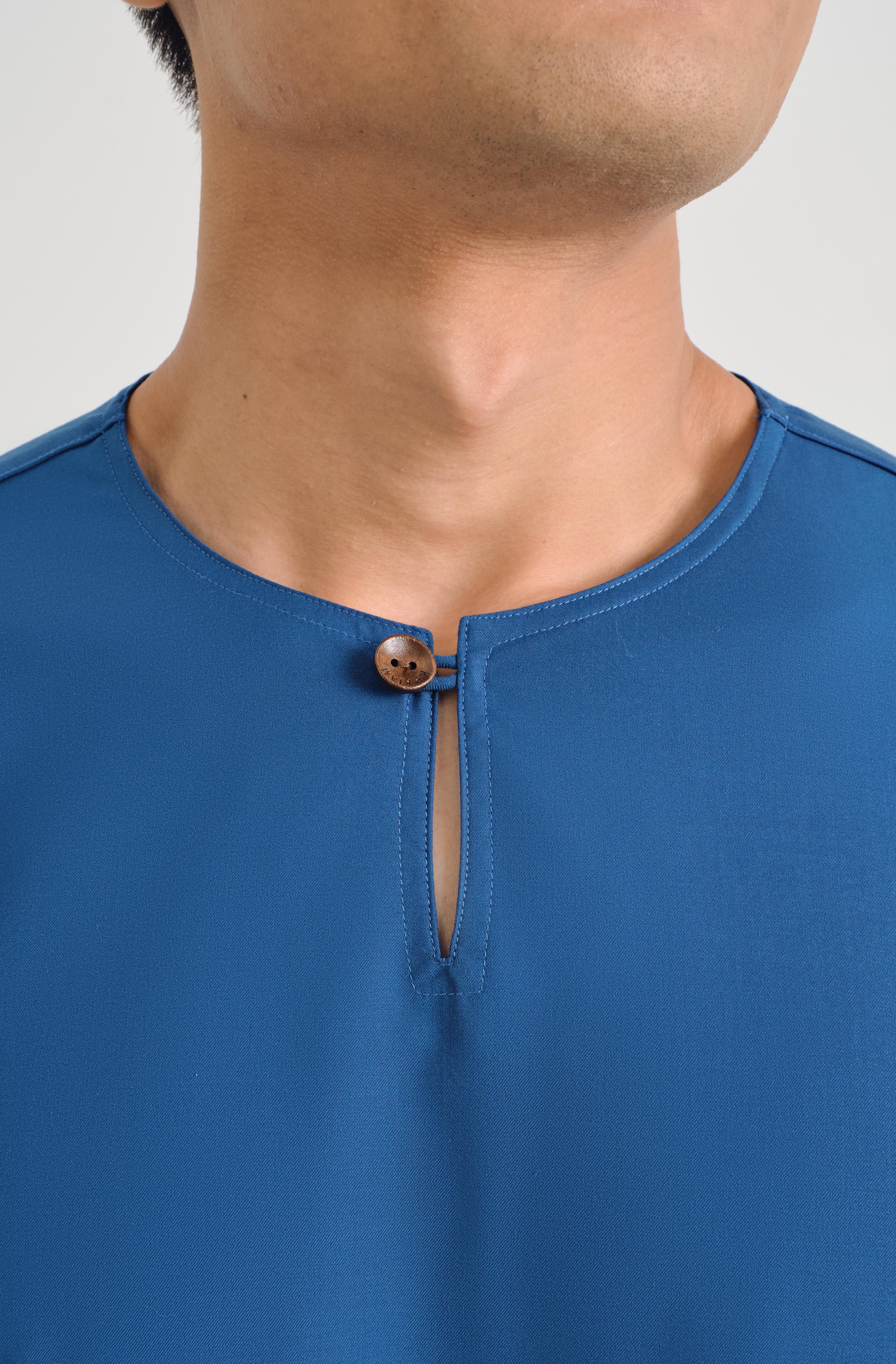 Patawali Three Quarter Sleeve Top - Classic Blue