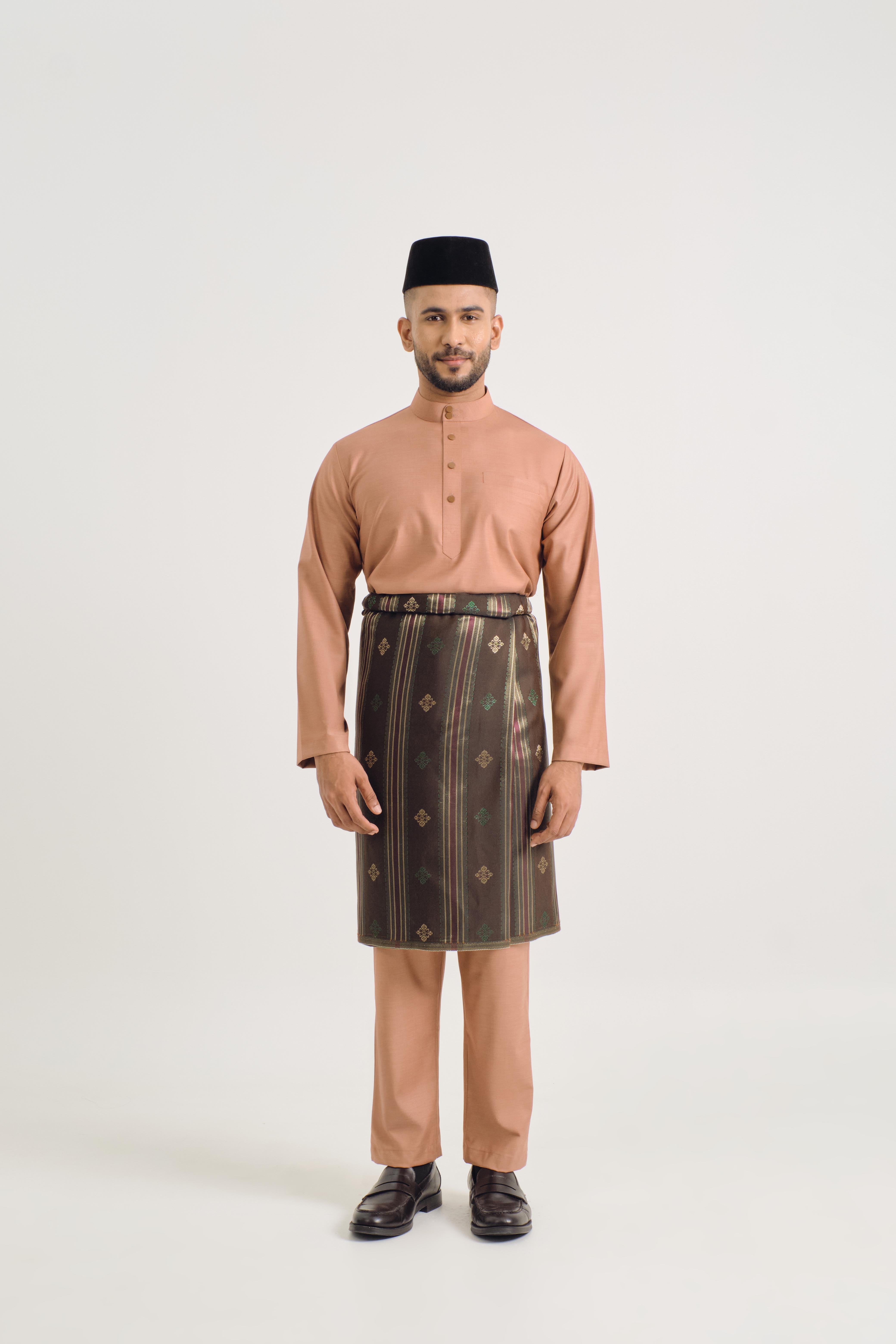 Patawali Baju Melayu Cekak Musang - Clay Brown